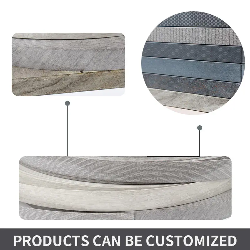 Customized Wood grain mattress high gloss pvc edge banding tape for furniture accessories plastic wood finish edge banding tape