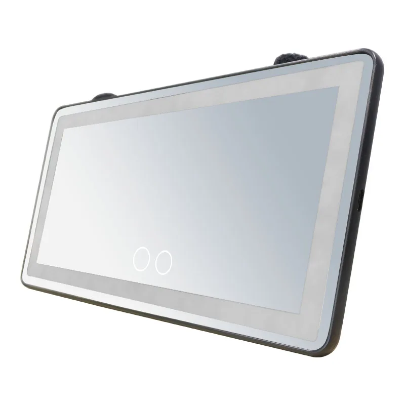 2022 Automobile Car Visor Makeup Mirror with LED Light smart Touch sensor Travel Vanity Mirror