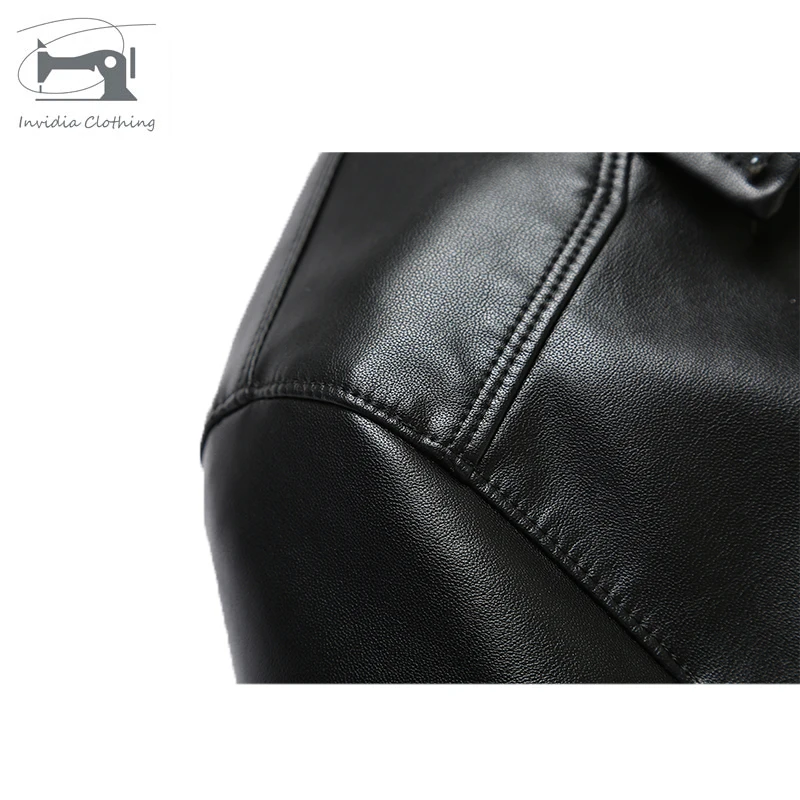 New Styling Customizable Fashion Cheap Black Casual Slim Fit Leather Bomber Jackets For Men