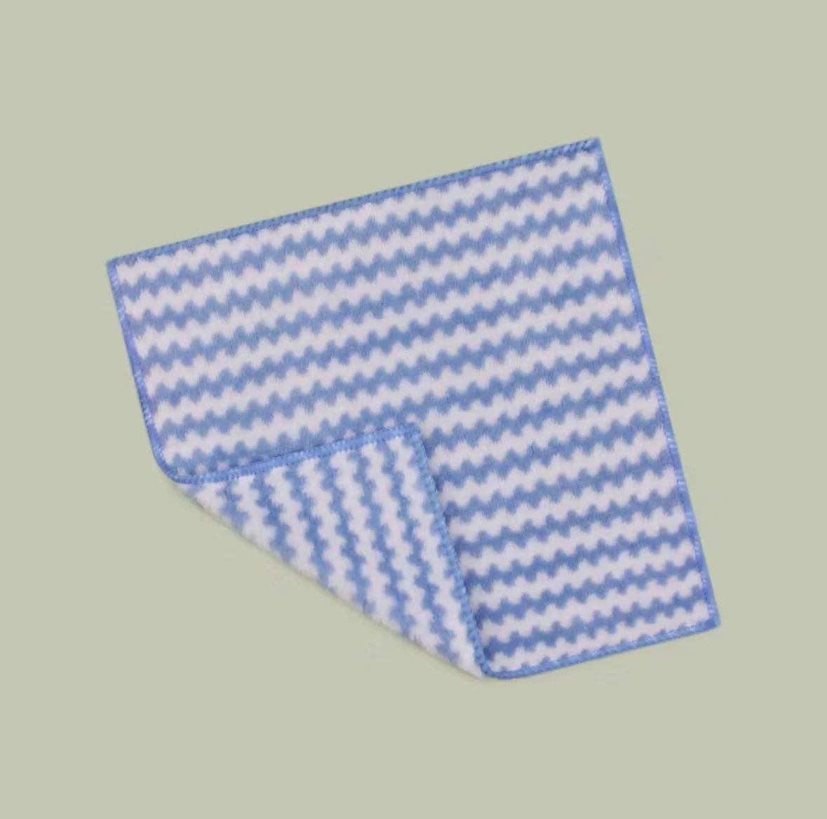 200gsm Microfiber Coral Velvet Dish Towel 25*25cm Small Square with Cationic Lock Edge Absorbent Wavy Cleaning Towel Floor Table