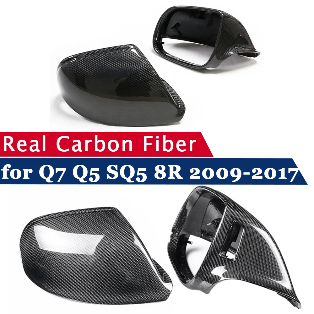 Rearview Mirror Cover for Audi Q5 SQ5 8R 2009-2017 Q7 2010-2015 Side Mirror Cap Shells Replacement Type