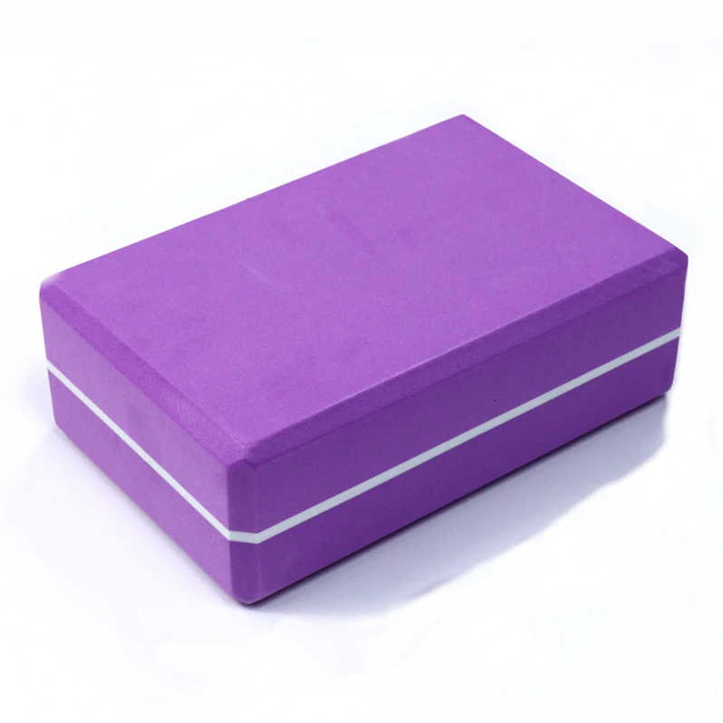 Высокая плотность Eva Фиолетовый детский кирпич для йоги цветные блоки для йоги 200 г эко логотип может быть настроен Eva пена блок для йоги