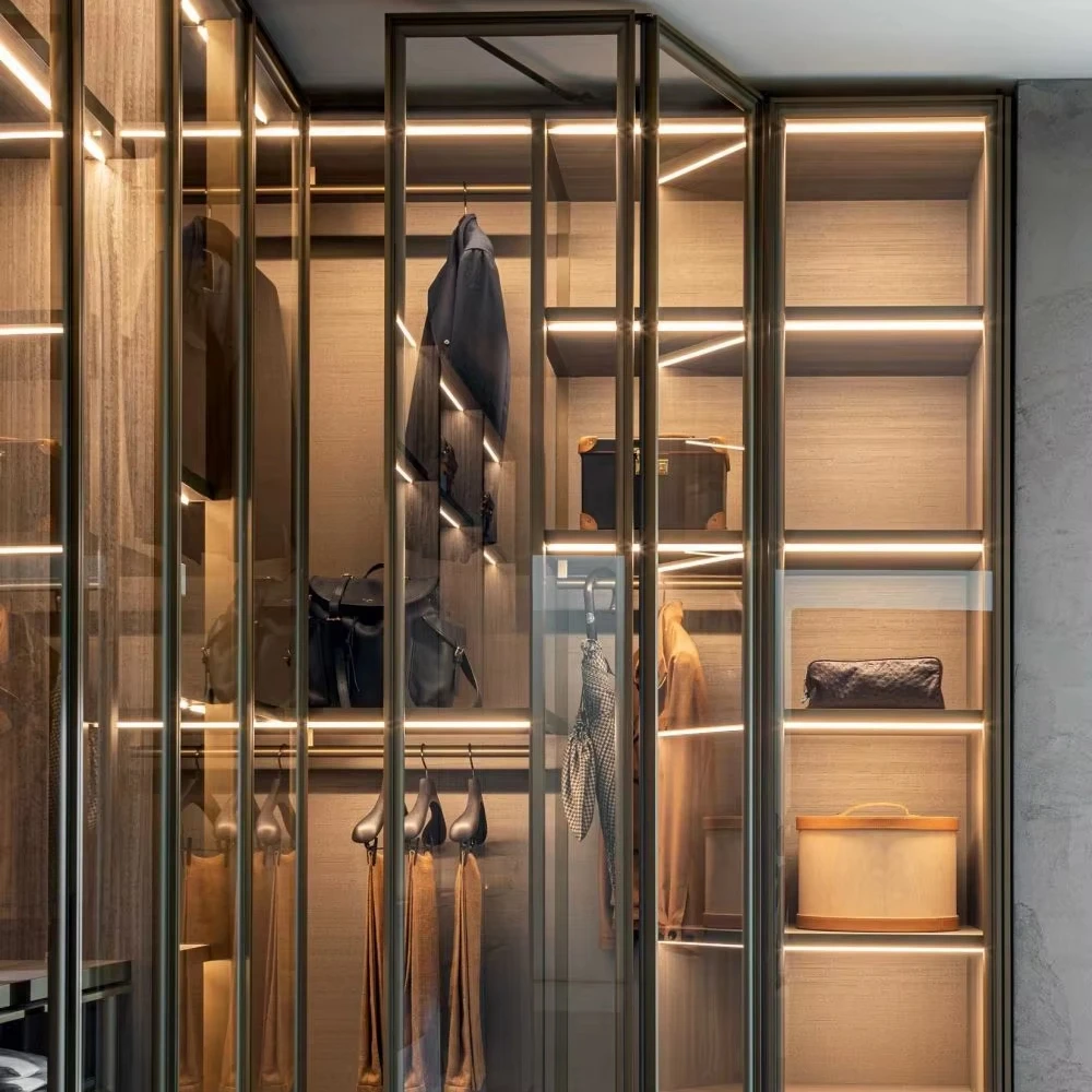 CBMmart Portable Metal Wardrobe Walk In Closet Custom Closet Clothes Bedroom Wardrobe Steel Frame Luxury Closet Design