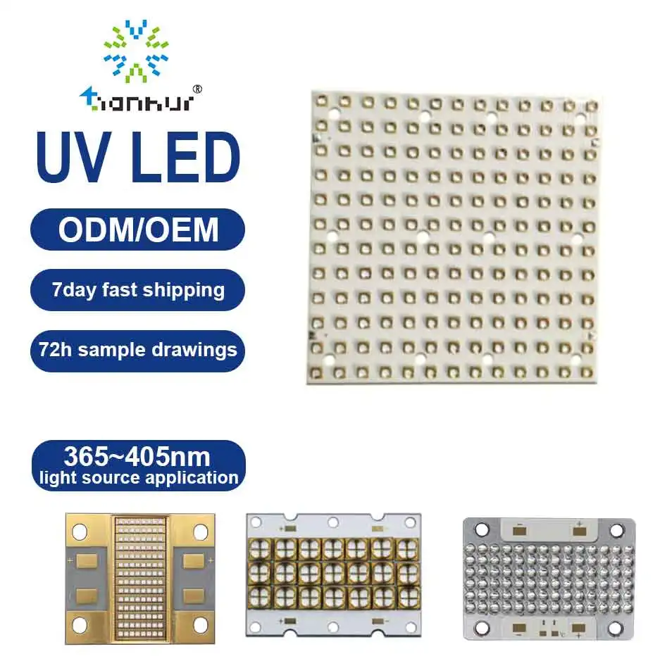 Tianhui 3w 420nm UV LED 5050 3535 2835 365nm 385nm 395nm Module UVA LED
