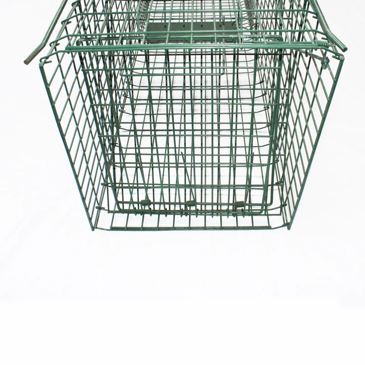 Iron Foldable Monolayer Indoor Top Handle Metal Pedal One Way Door Animal Trap Cat Cage Trap