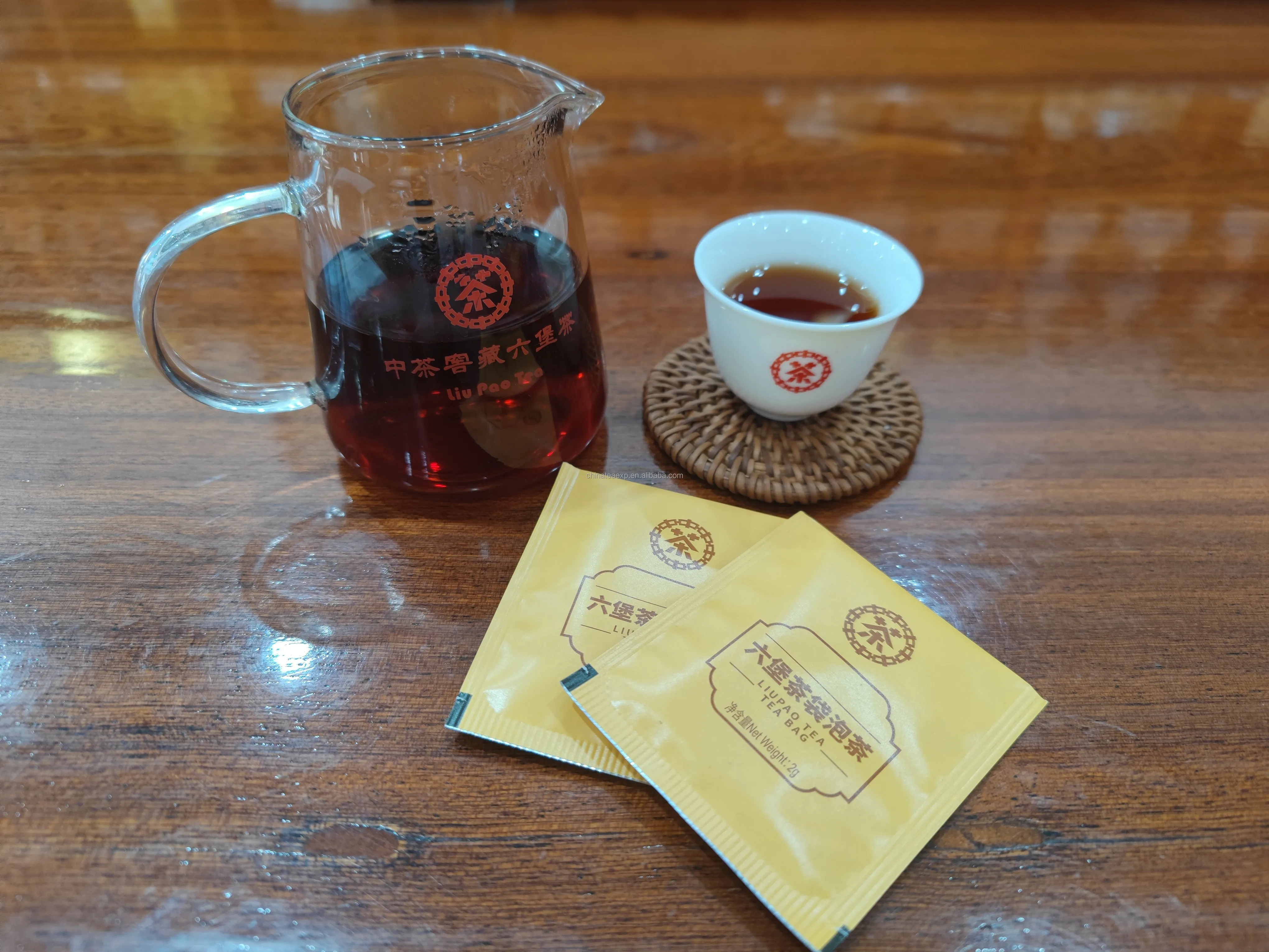 GX07 Wholesale Factory price negotiable cha 50g teabag chinese Liu Pao Tea Tea Bags Post Fermented Guangxi Dark Tea teabag