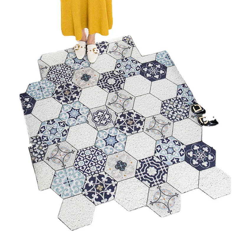 The Fine Quality PVC Coil Kitchen Mat Vinyl Loop carpet for living room entrance modern mats