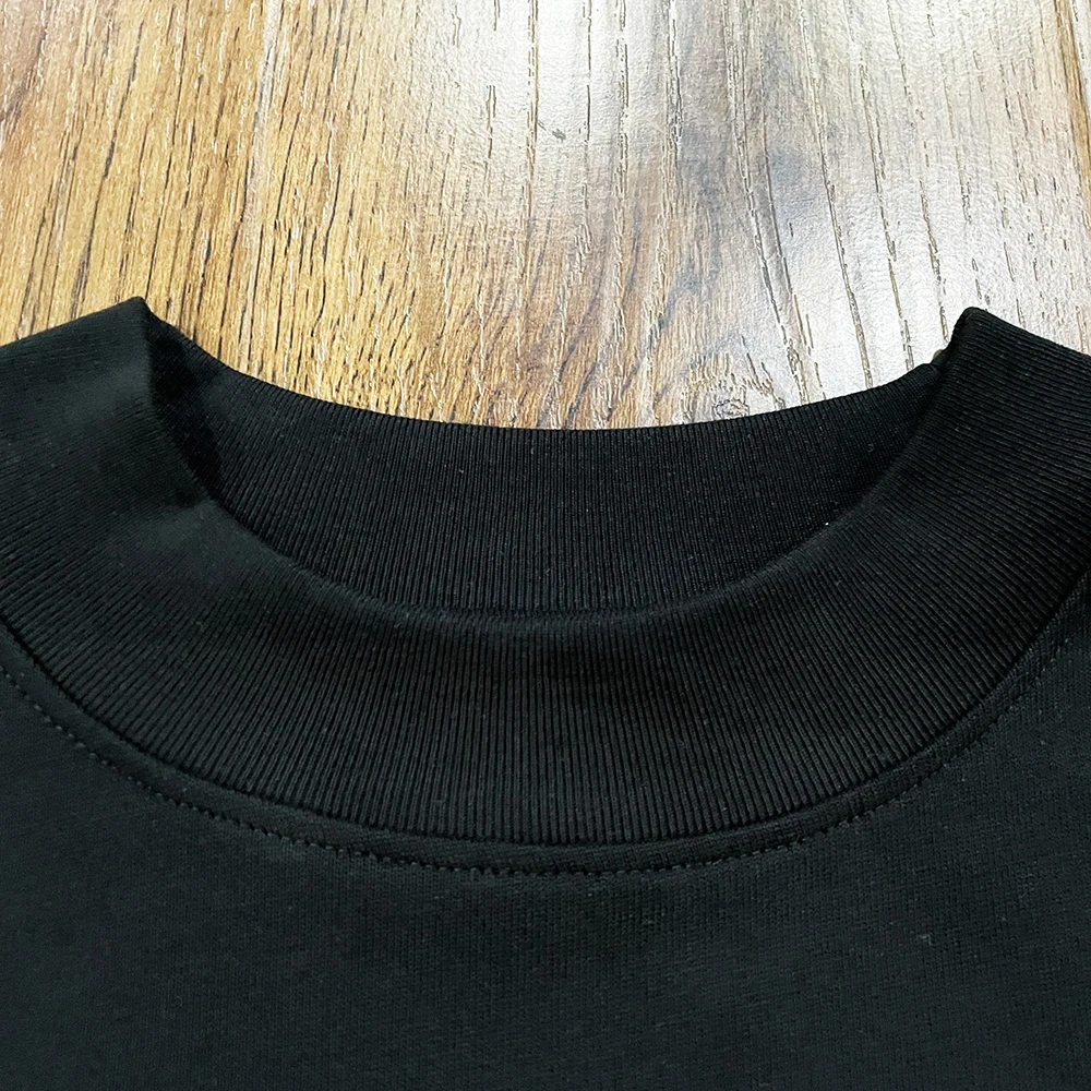 300 Gsm Drop Shoulder Boxy Fit T Shirt Printing Custom Heavyweight Graphic Screen Printing Cropped T-Shirt Men Design