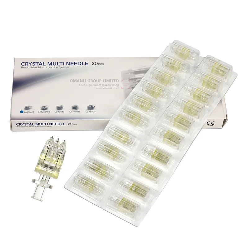 Korea Disposable Meso Needle Beauty Facial Skin Care 5pin 9pin Crystal Multi Needle For Filler Injection