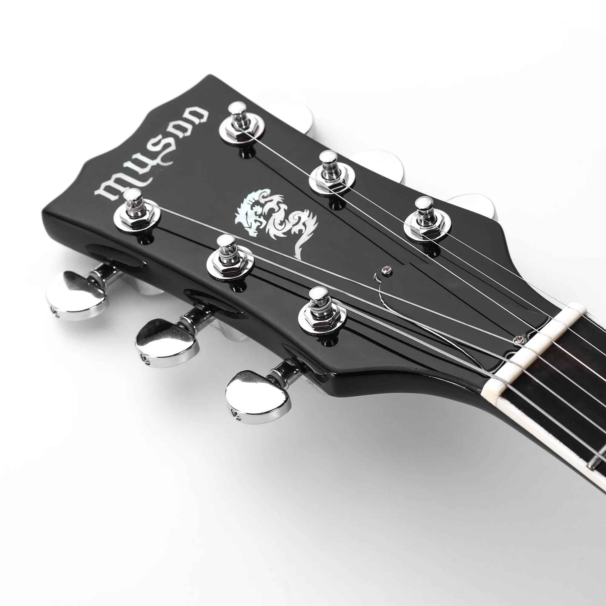 Musoo small 335  jazz style semi-hollow travel electric guitar tobacco sunburst color custom left handed