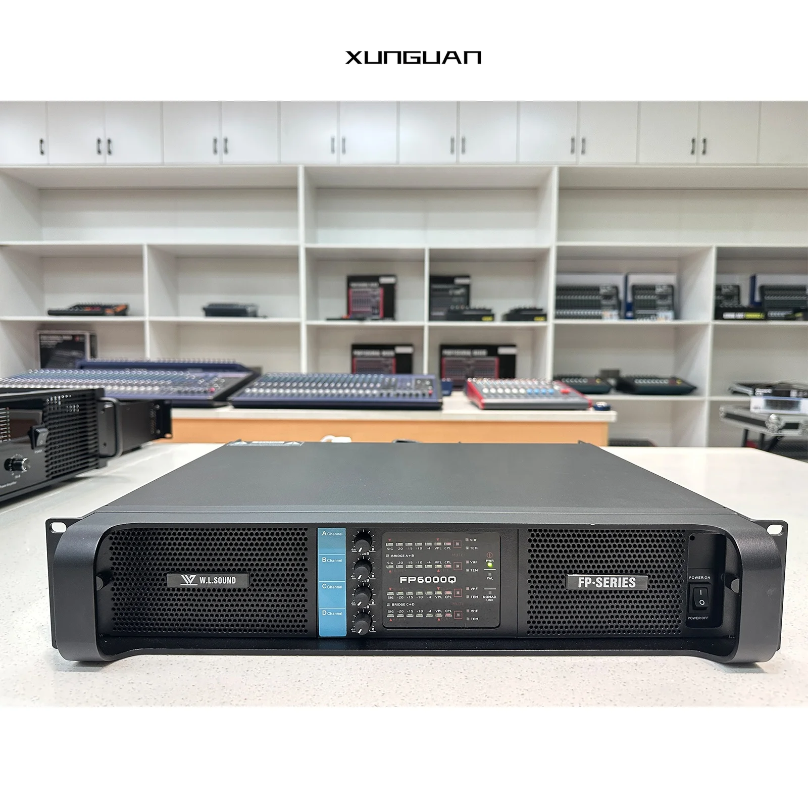 FP-6000Q Digital Amp 2U 4-Channel 4*800W DSP Switching Power Amplifier For DJ/KTV room/Ballroom