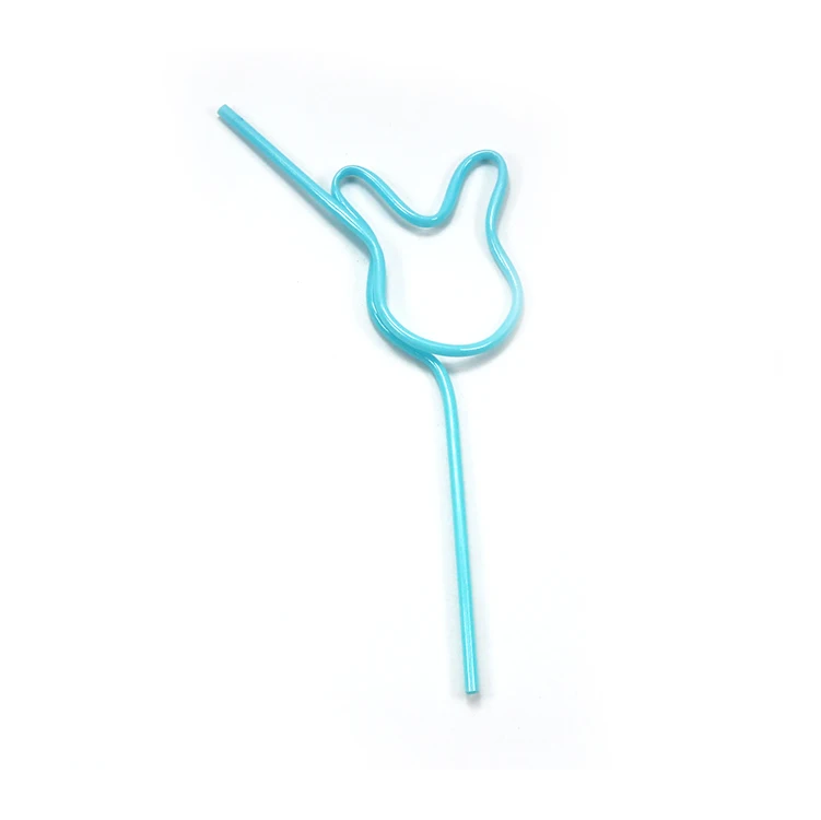 Straws Birthday Party Supplies Plastic Straws Party Decor Bar Accessories Cartoon Rabbit Shape Straws