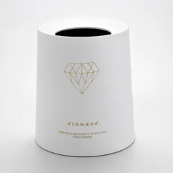 Wholesale Fashion Design Eco-friendly PP Plastic Household Waste Container Bin Plastic Garbage Can