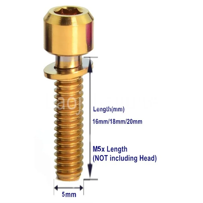 Titanium alloy motorcycle high strength multi color hexagon socket head screw