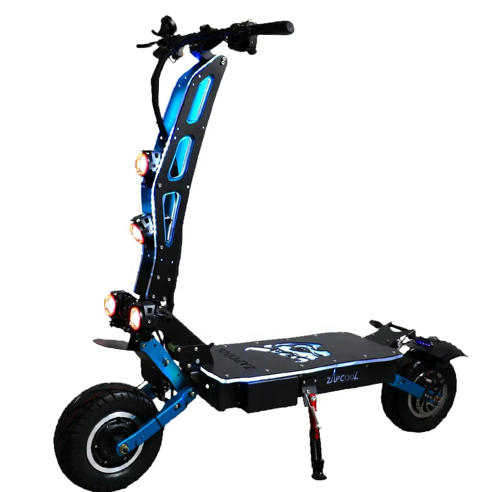 2021 Zapcool Gls 13 inch 72v8000w  high speed cross country fold electric scooter dual motor electric motorcycle adult