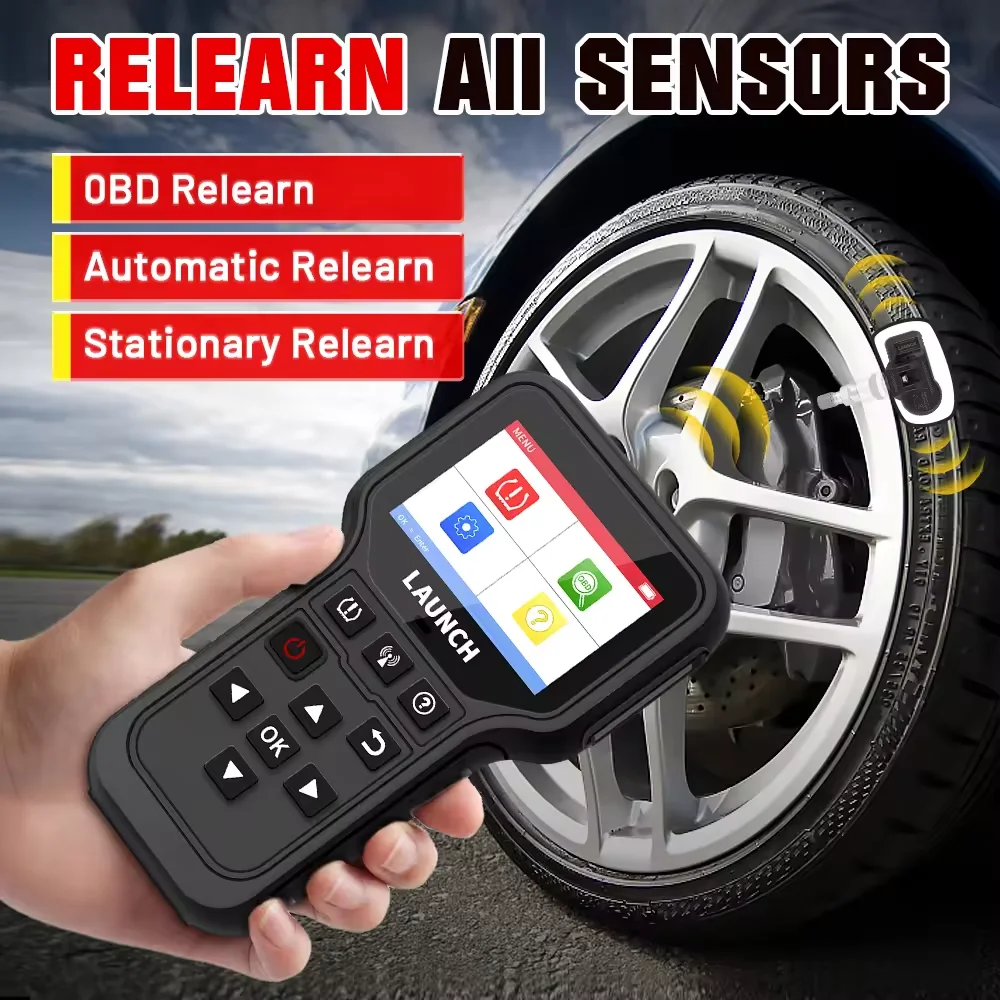 LAUNCH X431 CRT5011E TPMS Tire Pressure Diagnostic Tool Clear Tire DTCs Reset Activation Programing TPMS Sensors