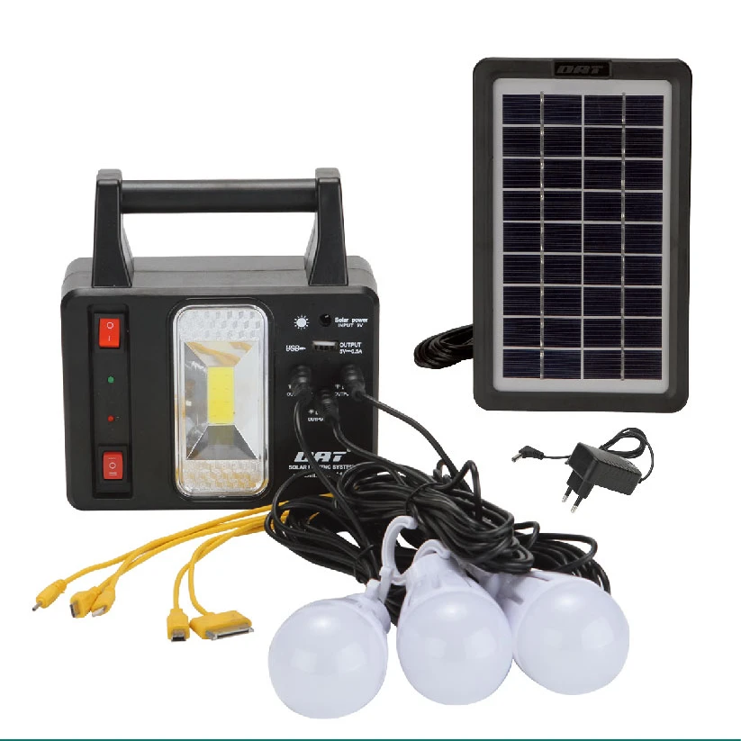 
AT-118 DAT Mini solar Home Lighting system kits Rechargeable led emergency light DC solar lighting kits 