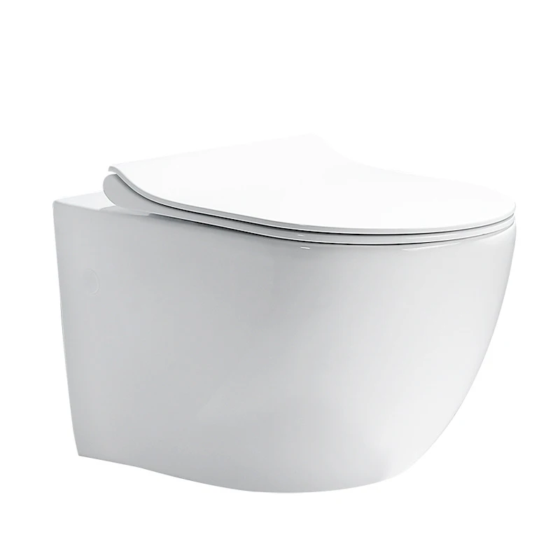 Wholesale wall hang ceramic toilet sanitary ware bathroom toilette au mur rimless wall hung toilet