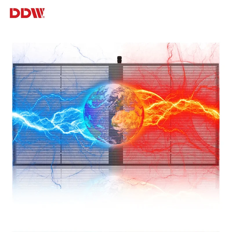 Hanging Installation P3.91 mm Indoor Curtain Led Advertising Video Display  Panel Transparent Led Screen For Shopping Mall
