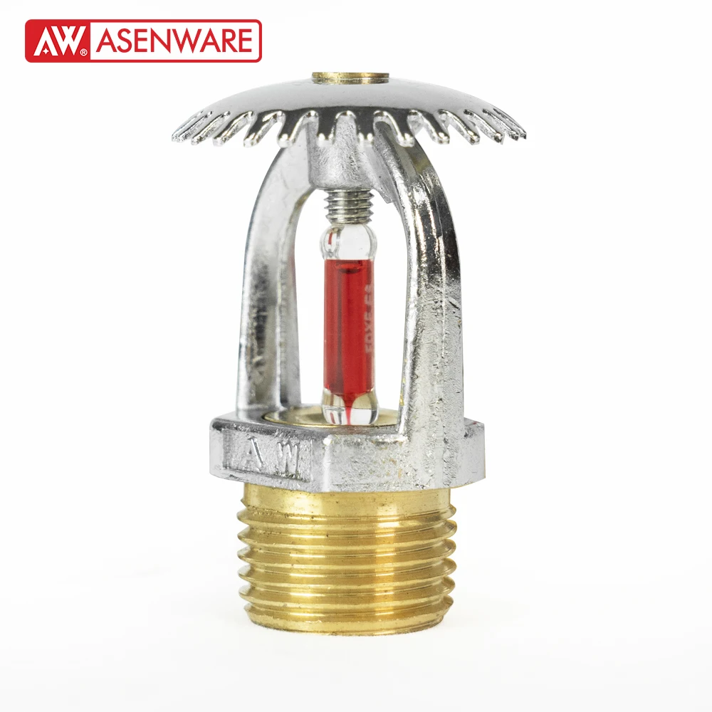 factory price fire fighting sprinkler 68 degree upright fire sprinkler head price chrome upright