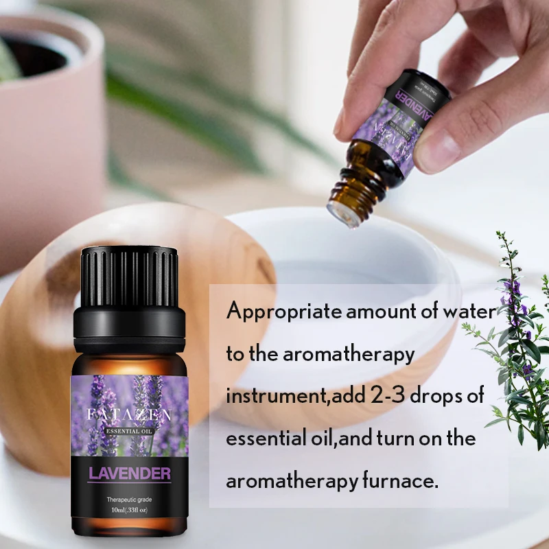 FATAZEN Private Label Body Care Products Organic Vegan Skincare Essential Oil 100% Pure Natural Plant Lavender Body Massage Oil