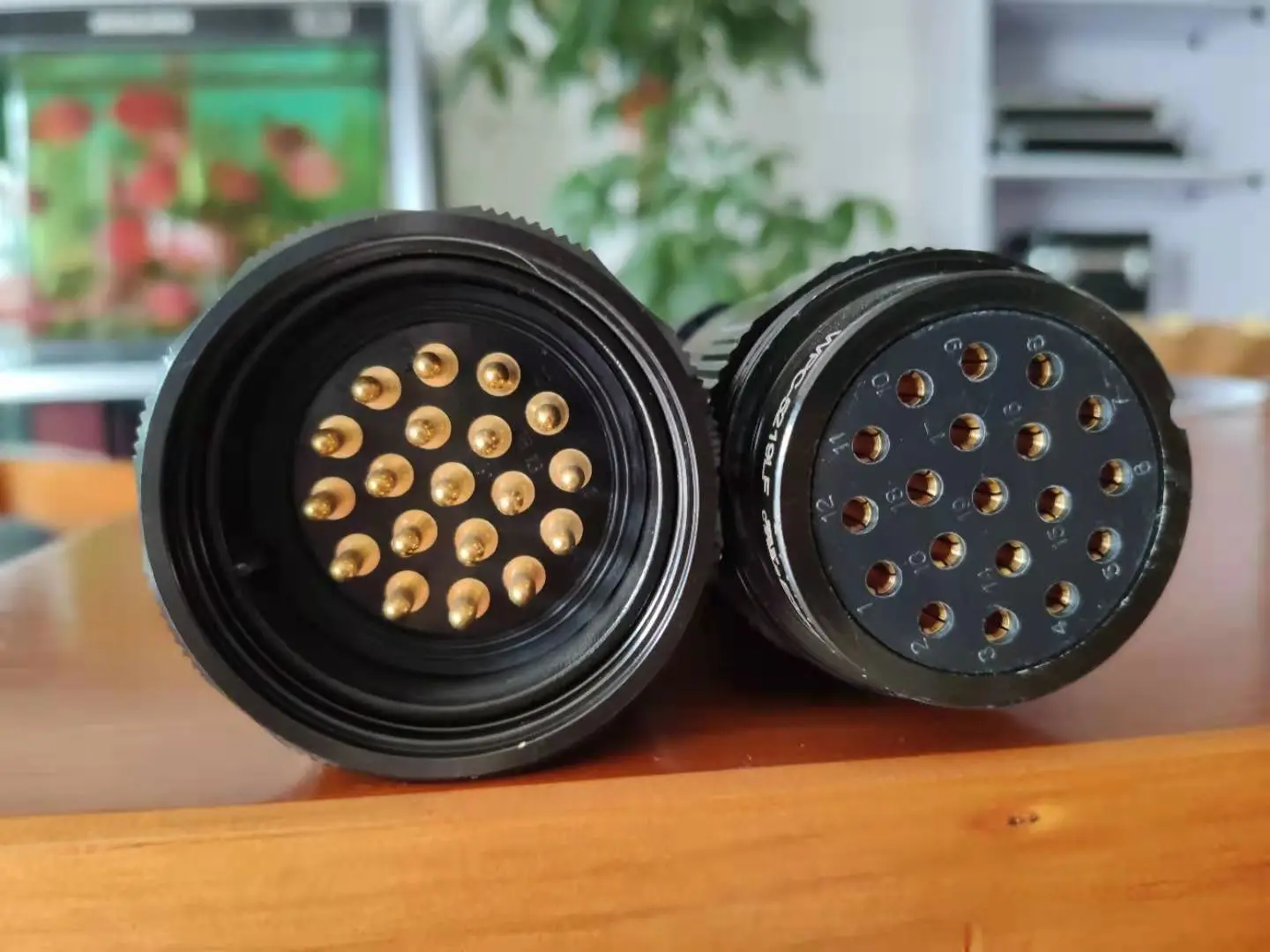 Black socapex 19 pin connector male plug female socket Inline connector for power distro box