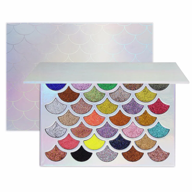 In Stock Eye Shadow Makeup Cosmetic Shimmer Powder Pigment Mineral Glitter Spangle Eyeshadow 32Colors Mermaid Palette