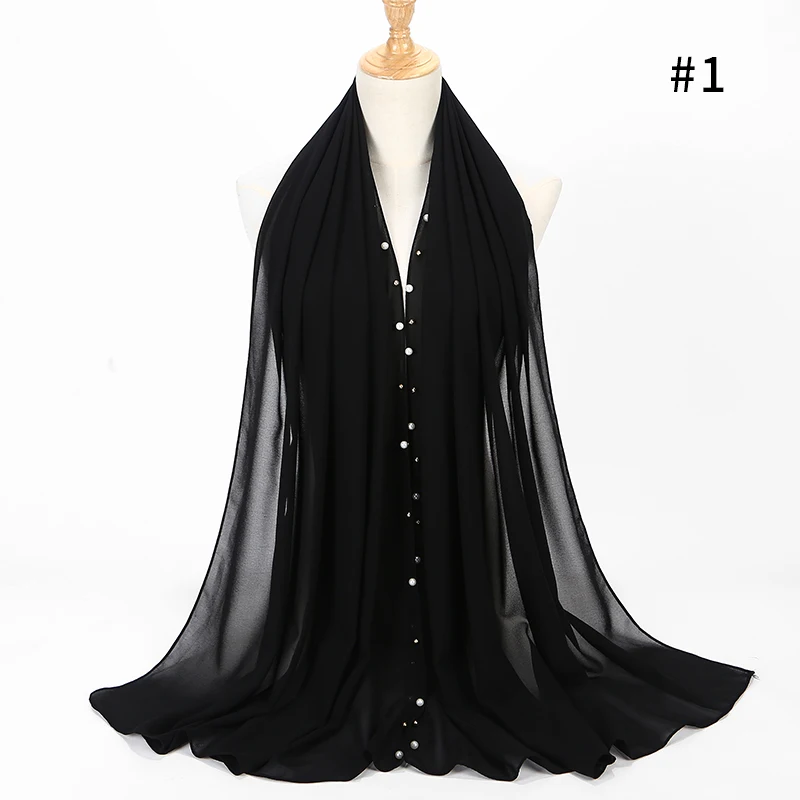 plain bubble chiffon scarf arab women hijab shawl