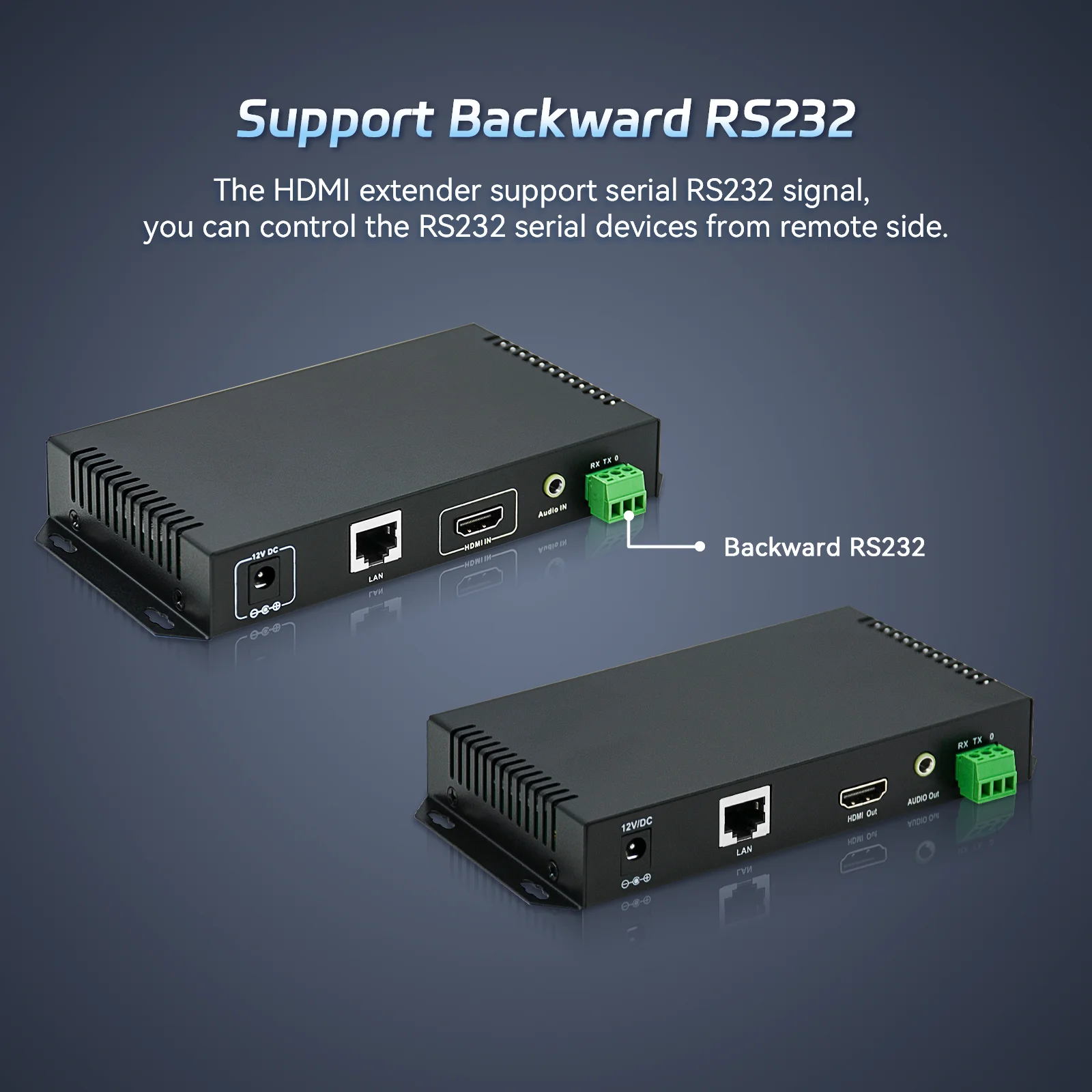 1080p60hz 120 Meters HDMI To RJ45 Extender Support HDCP1.3/RS232 HDMI Extender Transmitter