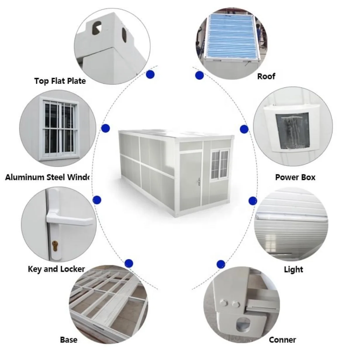 Prefab Detachable Container House Luxury Flat Pack Container House Mini Modular homes