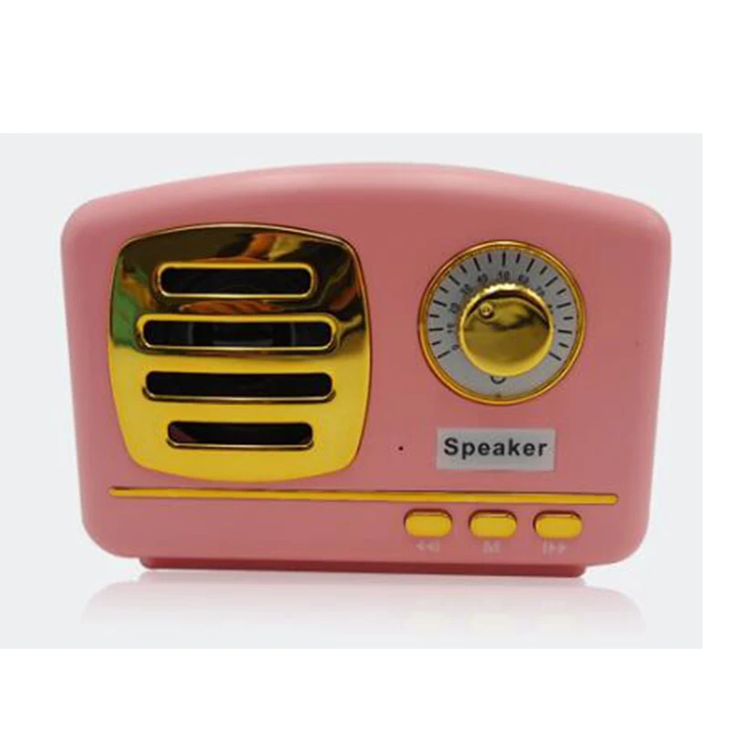 Best Creative Gift Retro Wireless Portable Mini Bluetooth Speaker with Fm Radio Usb