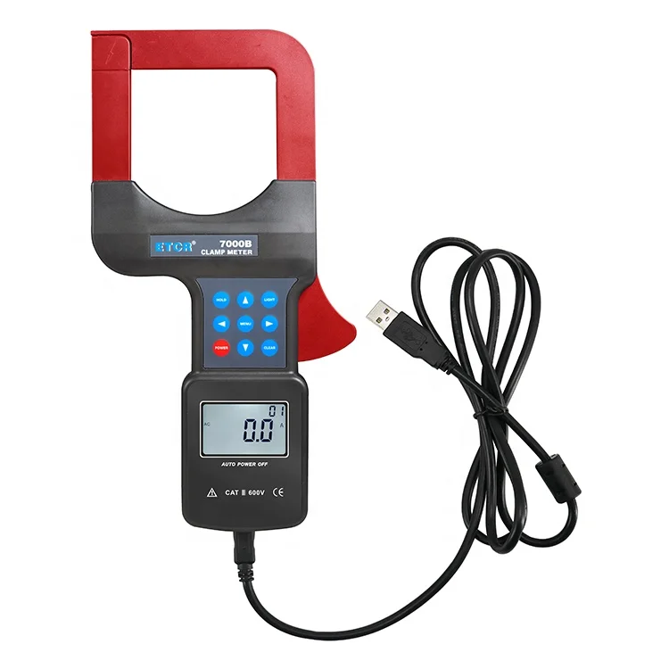 ETCR7000B Leakage Current Tester Clamp Meter Large Caliber Clamp Leakage Current Meter 0.00mA-2000A/80mm*80mm
