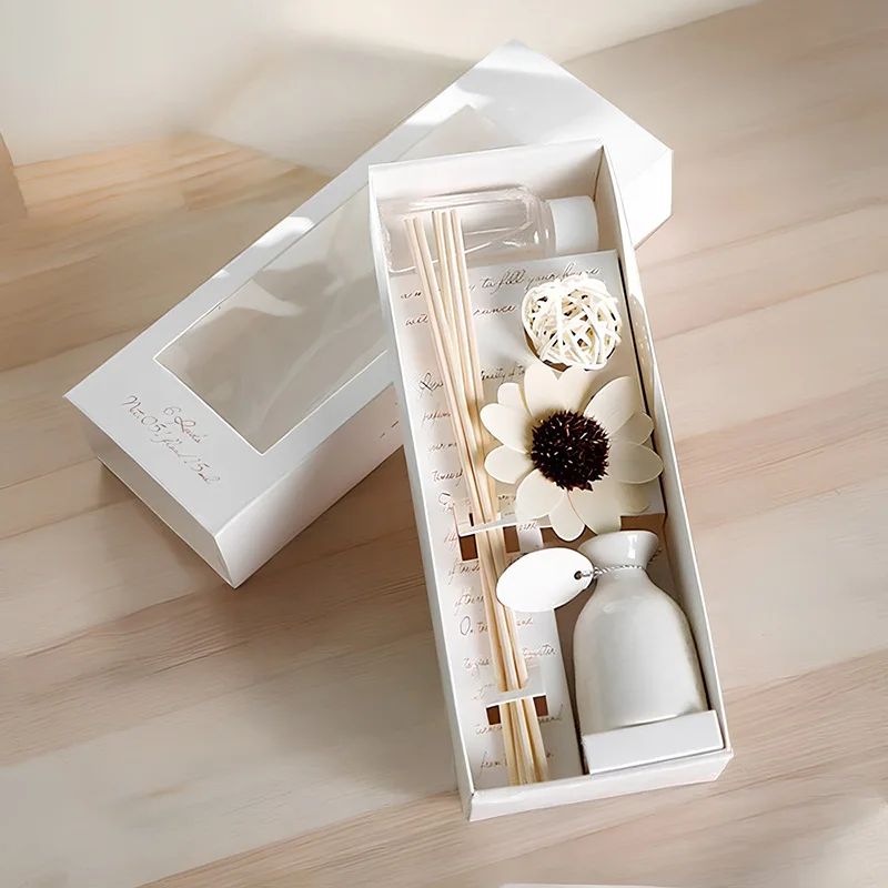 Luxury Lavender Rose Jasmine Osmanthus Lily Flower Lasting Essential Oil Home Decor Reed Diffuser Bottle