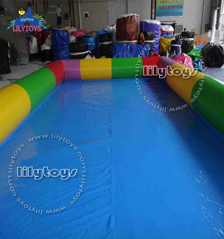 Надувной бассейн lilytoys, надувные прямоугольные плавательные бассейны, прочный надувной аквапарк