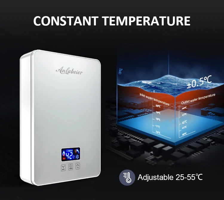 Europe hot sale energy saving instant tankless 4kw geyser heating fastly shower instant water heaters