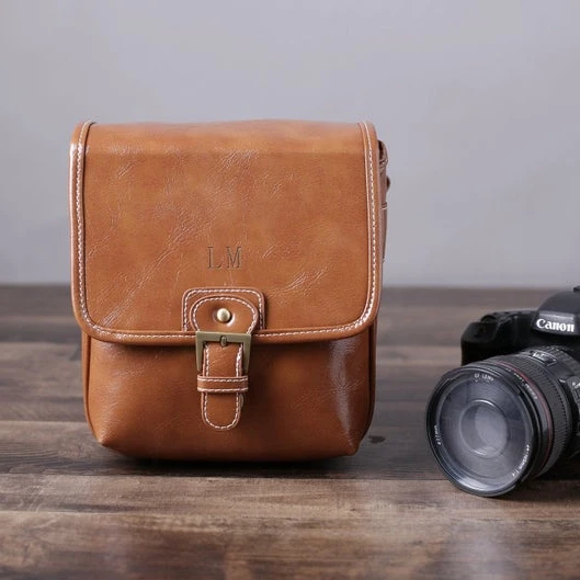 Personalized PU Leather Digital Camera Bag