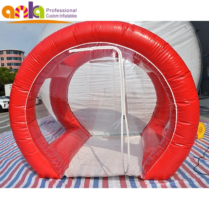 Best quality Inflatable Christmas snowball with tunnel snow globe ball for sale