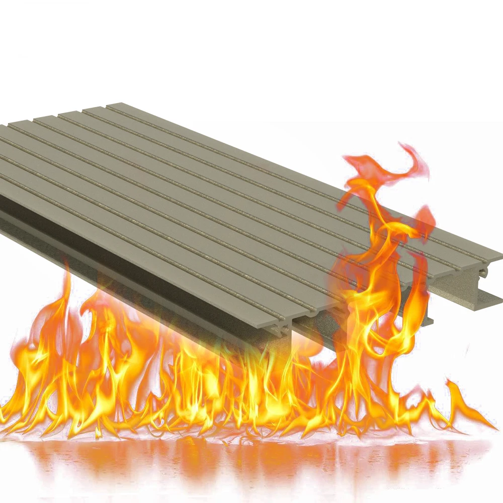 Weather resistance fire proof aluminum composite decking board high grade extruded aluminum floor