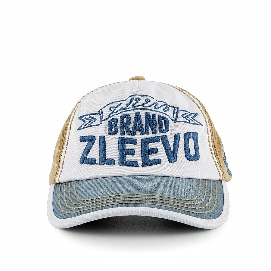 Alphabet Embroidery stitching color soft top curved brim baseball cap washed duck cap sun hat