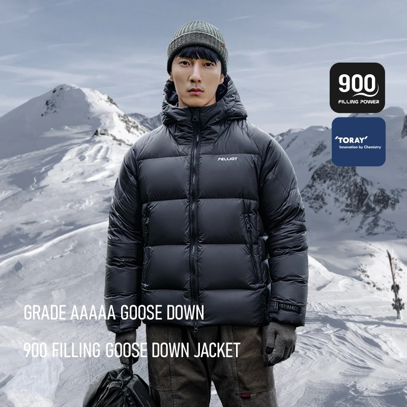 900 Fluffy 95% Goose Down Jacket 2024 Winter New Design Unisex Warm Windproof Puffer Jacket High Performance Custom Logo Outdoor