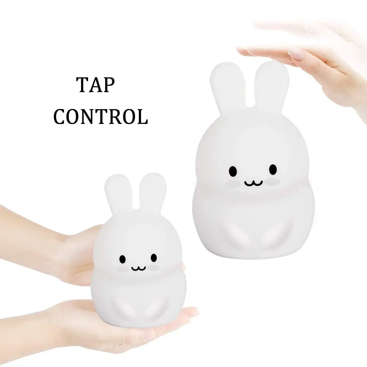 silicone rabbit nightlight/kids baby led night light/motion sensor night light for kids