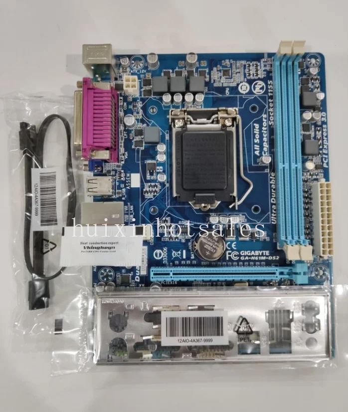 New GIGABYTE  for Intel H61M-DS2 Motherboard Intel LGA1155 Intel H61 mATX Motherboard (GA-H61M-DS2) 3 years warranty