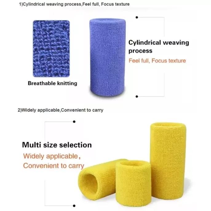 Fashion Custom Logo Sweat Gym Wrist Bands