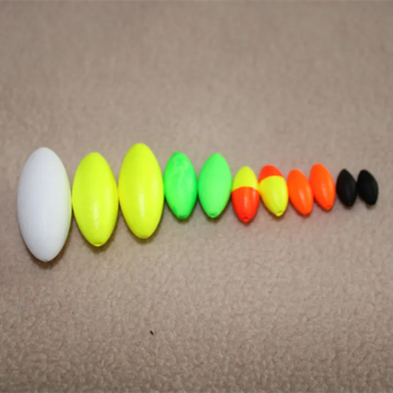 Hard eps foam olive fishing floats oval fishing bobbers