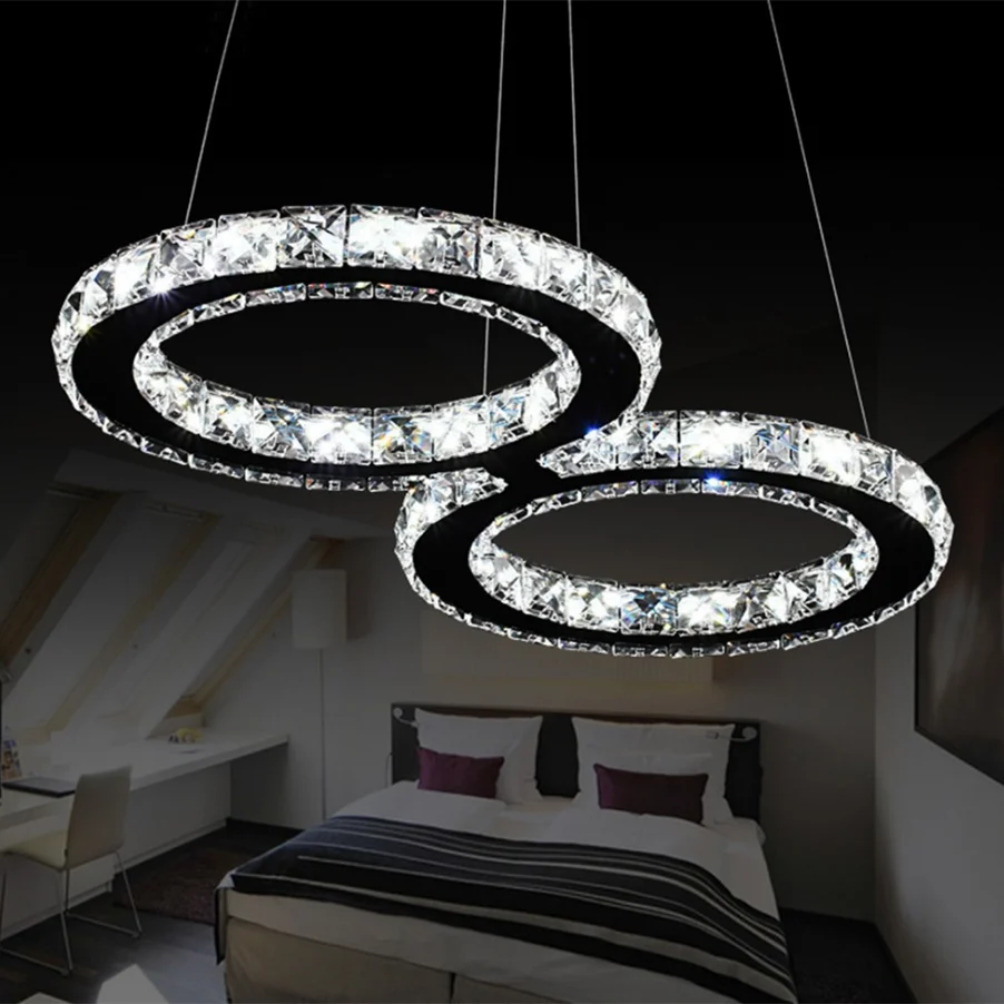 JYLIGHTING Modern LED Crystal Chandelier Luxury Indoor Fairy Lamps Pendant Ceiling Lighting OEM Clear Nordic Lights Contemporary