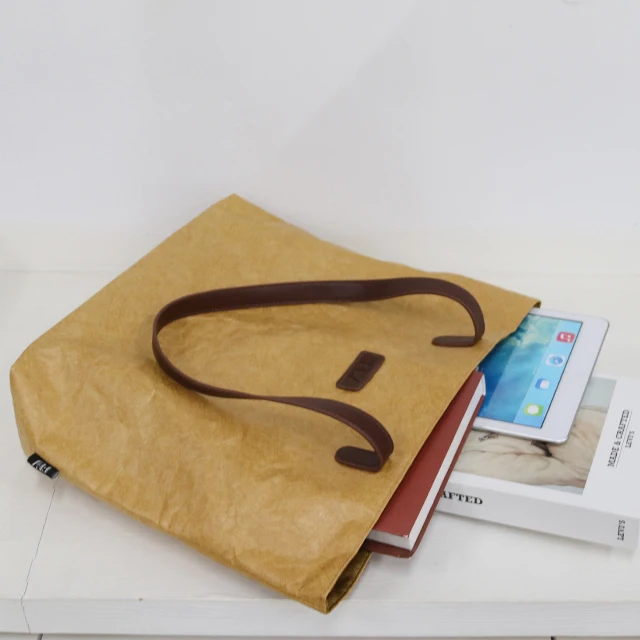 Customized Logo Women Reusable Shopping Bag Portable Tyvek Large Tote Bag