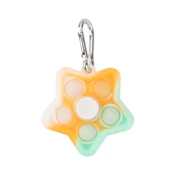 Juguetes Para Los Ninos Educational Kids Gift Key Chain Finger Bubble Spinner Star Fidget Toys