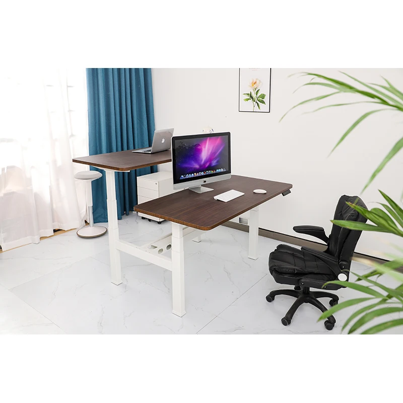 4AF3 Four Legs Standing Desk Height Adjustable Home Office Computer Workstation Desk Electric Table Sit Stand Desk Frame