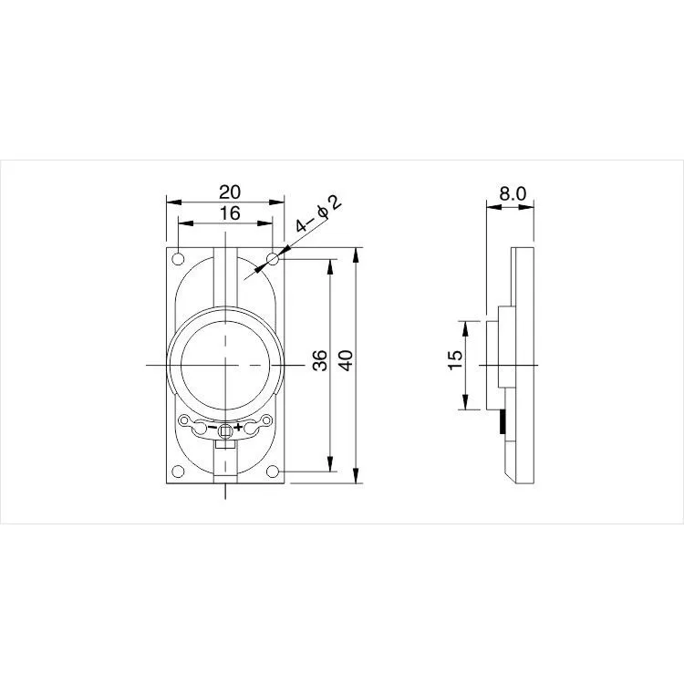2023 new trending  20x40mm 8ohm 1watt laptop internal speaker