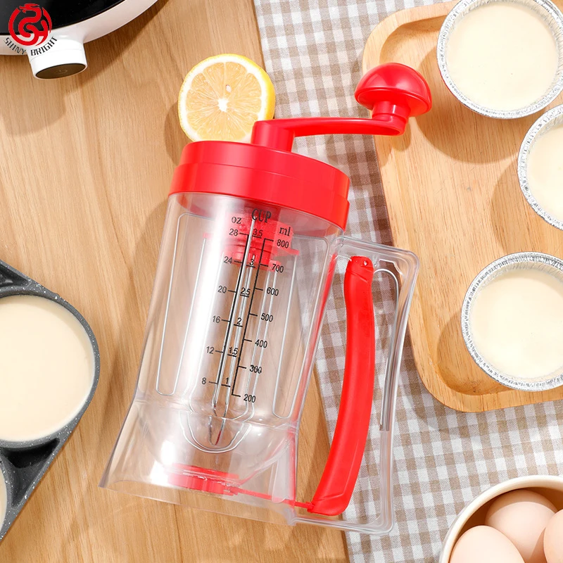 Manual Pancake Maker 800ml Cake Funnel Batter Dispenser Cream Separator Tool Cake Dough Dispenser